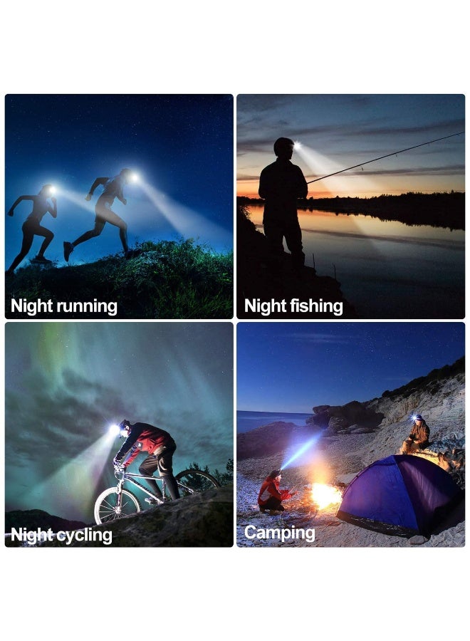 ZERO SPACE 50W LED Rechargeable Headlamp High Brightness Head Torch with Adjustable Strap Aluminium Alloy Body Long Range Beam Lithium Battery for Camping Hiking Fishing Cycling Farming Night Work Outdoor Use with Charger Belt ZJ2022 Waterproof Powerful - Image 3
